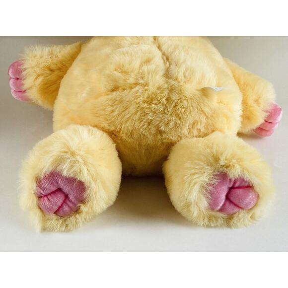 Rare Vintage TB Trading Co Yellow Elephant Trunk Pink Bow Creature Huggable 13" - Picture 12 of 12